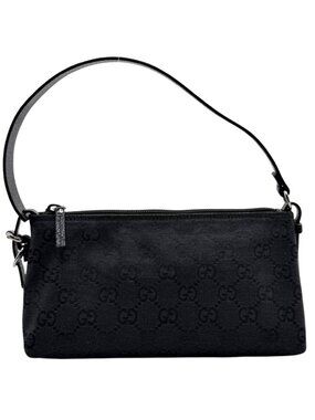 Vintage GUCCI Black Monogram Pochette